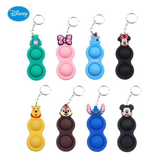 Disney Mickey Minnie Stitch Winnie The Pooh Fidget Toys Keychain  Accessories Push Bubble Sensory Pressure Kawaii Anti Stress Toy - Squeeze  Toys - AliExpress